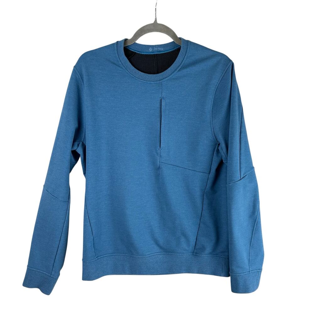 Lululemon City Sweat Crew Men's Size Small Blue Athleisure Athletic Sweatshirt